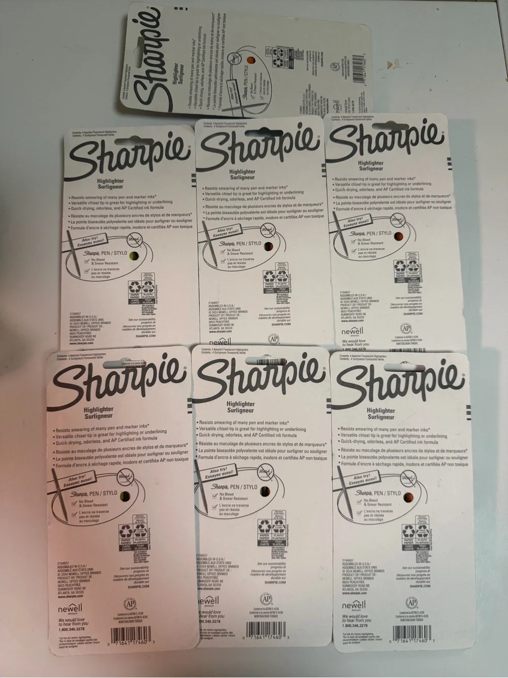 7 packs non smudge sharpie